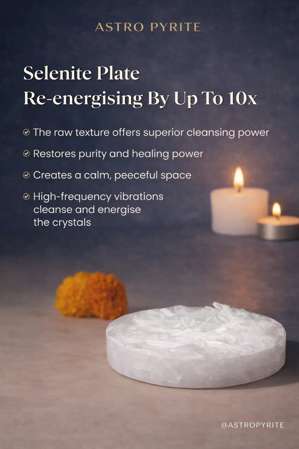 Dhan Yog Chips Bracelet + Raw Selenite Plate