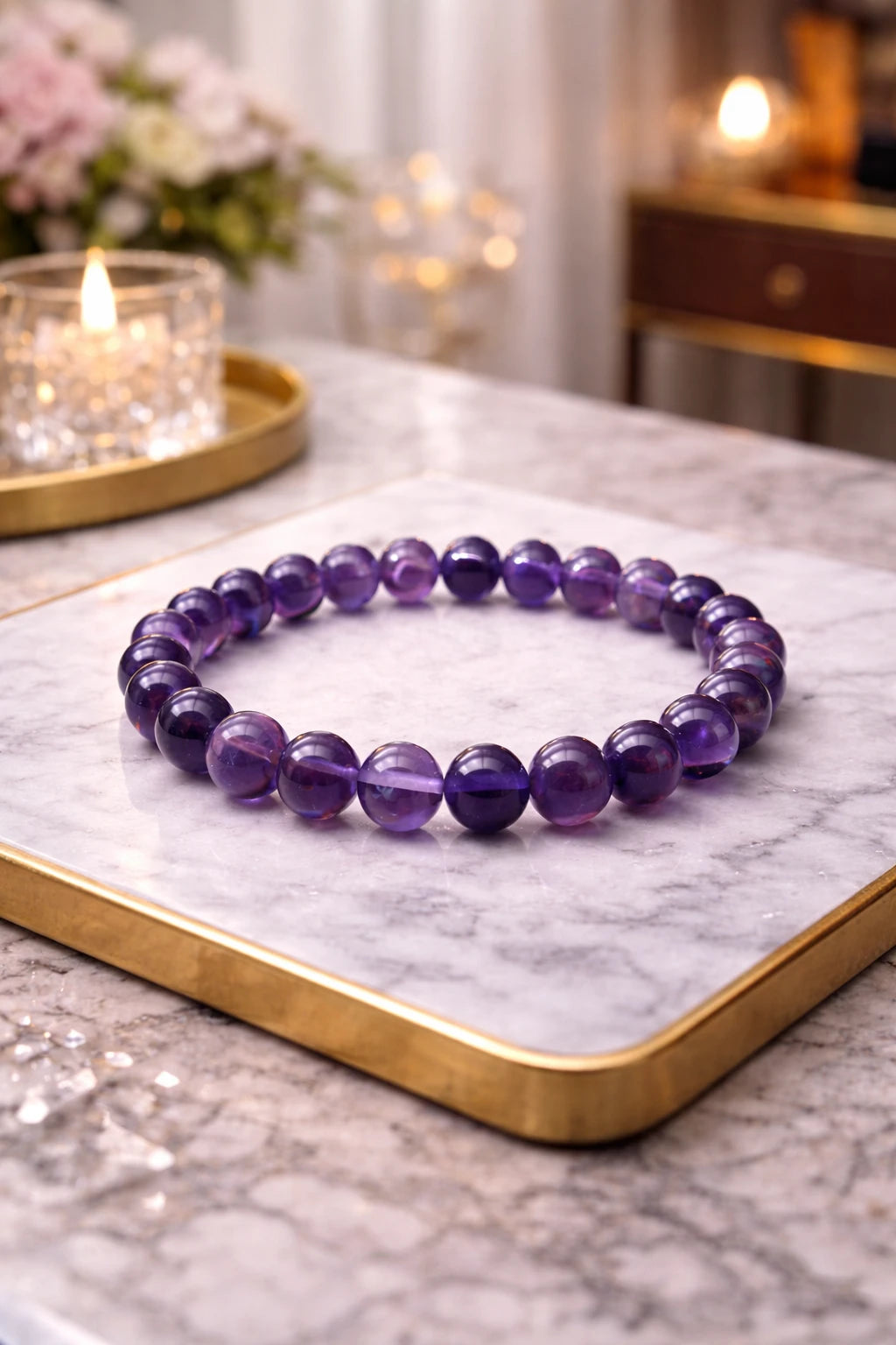 Blue Amethyst Bracelet(certified) by Astro Pyrite