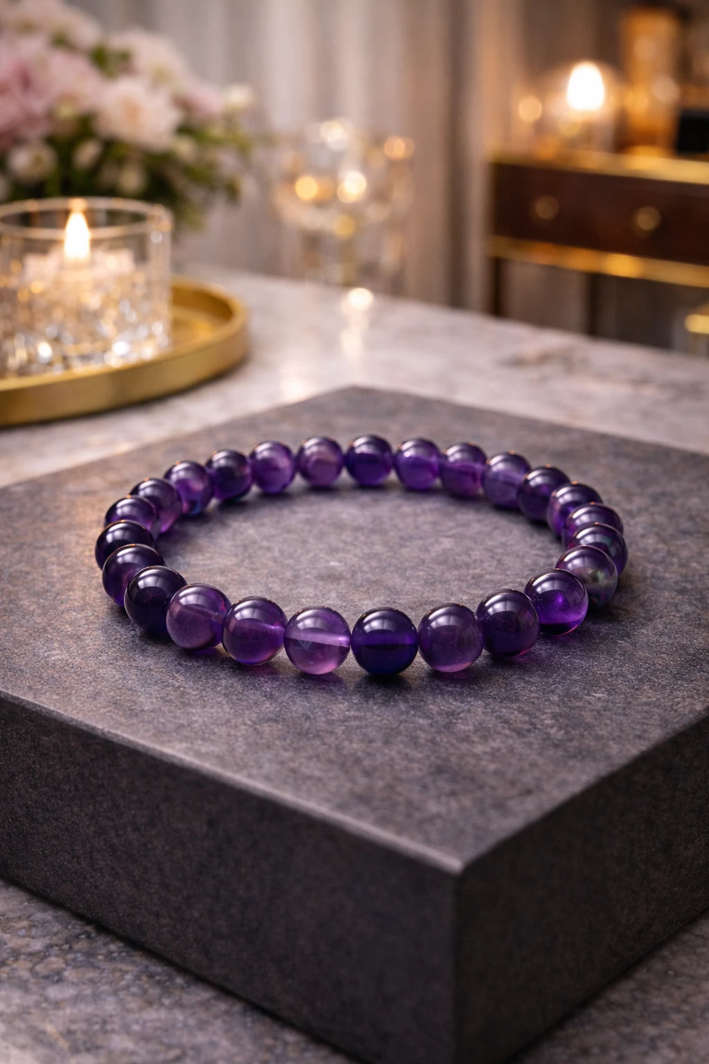 Blue Amethyst Bracelet(certified) by Astro Pyrite