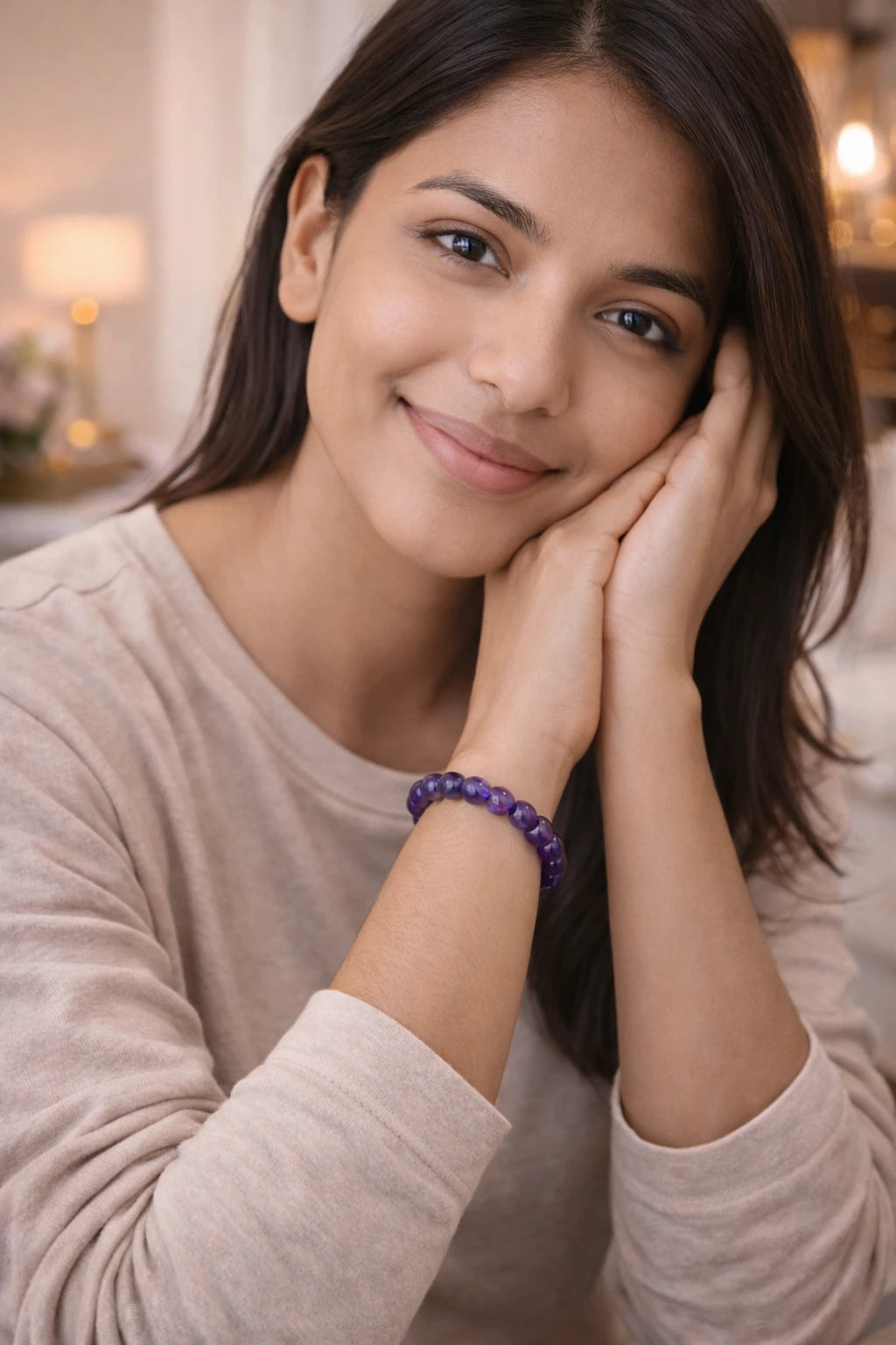 Blue Amethyst Bracelet(certified) by Astro Pyrite