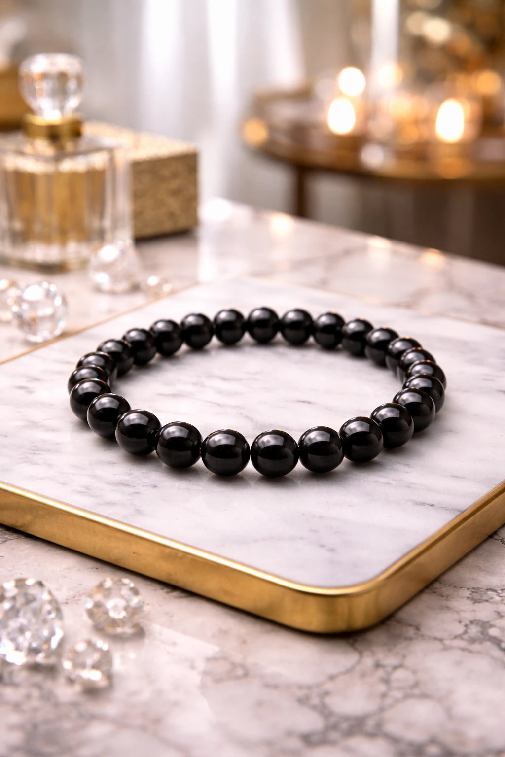 Black Obsidian Crystal Bracelet (Certified) by Astro Pyrite