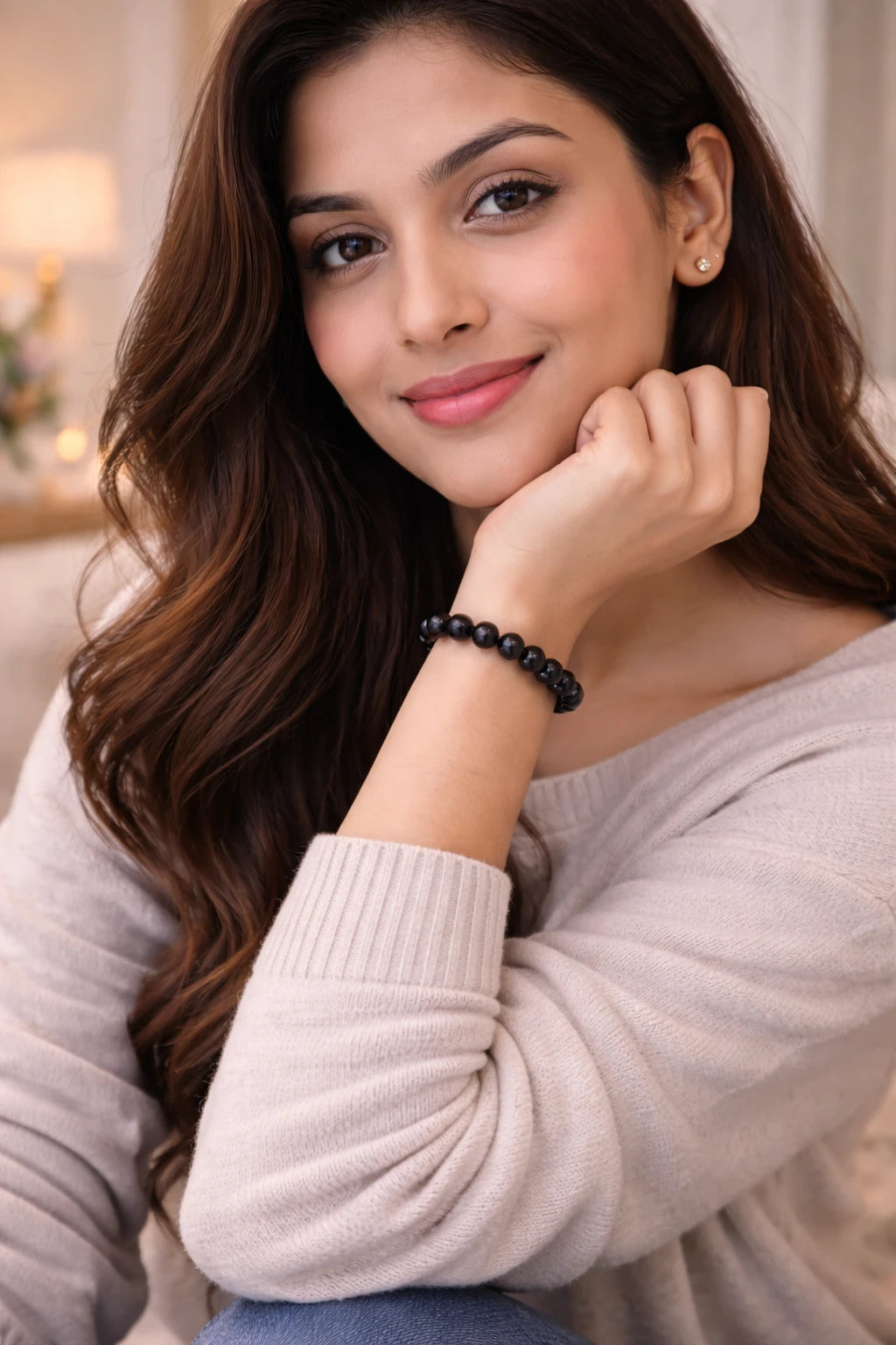 Black Obsidian Crystal Bracelet (Certified) by Astro Pyrite