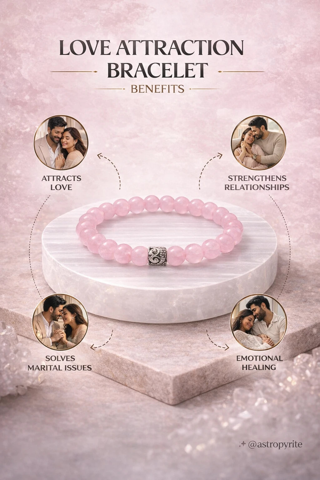 Rose Quartz Bracelet by Astro Pyrite
